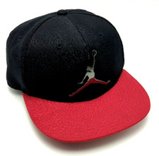 AIR JORDAN JUMPMAN hat black elephant print adjustable metal logo Sz Child Youth