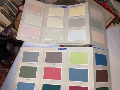 (2) Carmote KOTALL vintage paint sample brochures Fashion /Decorator shades - Picture 2 of 8