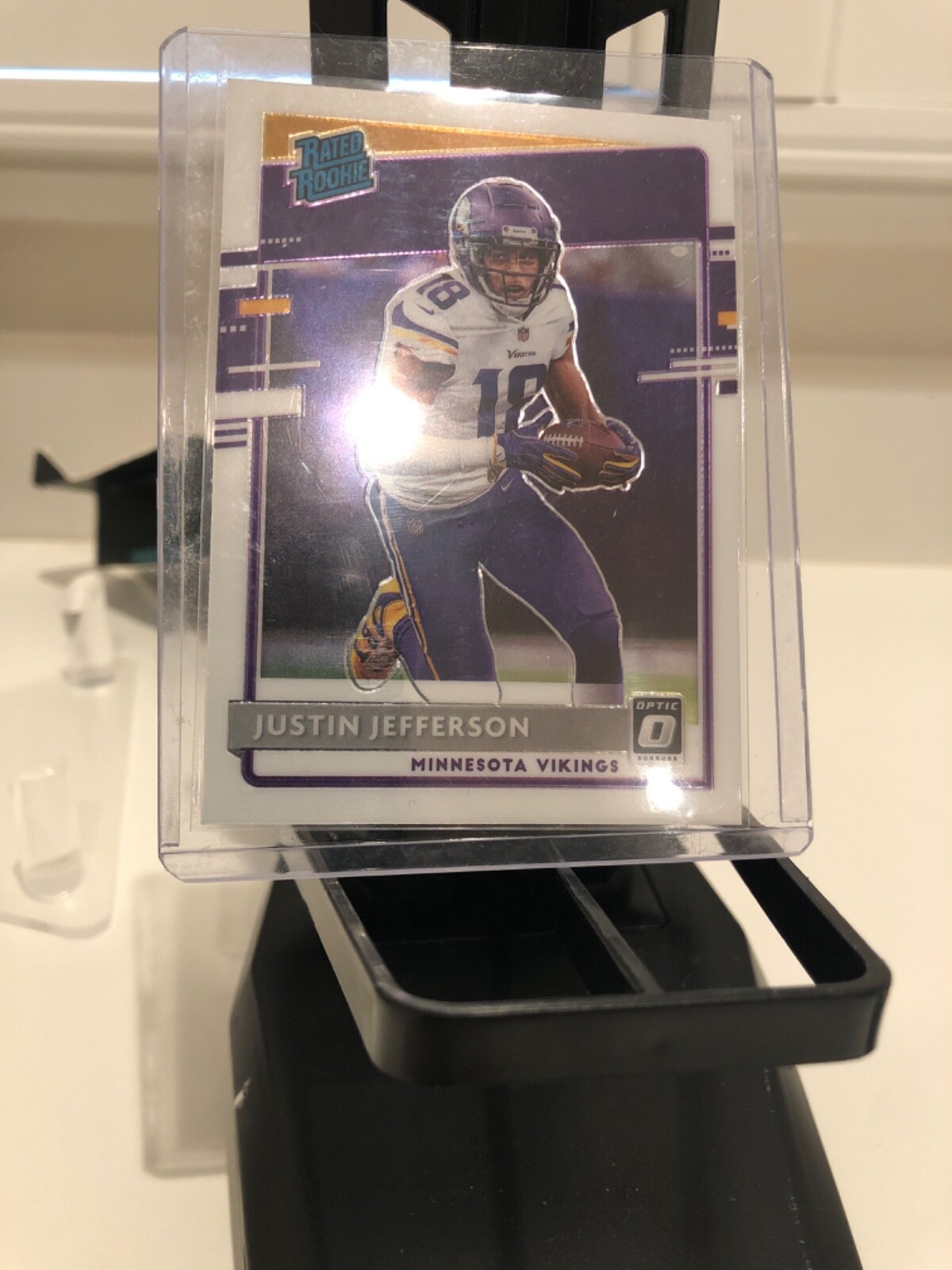 2020 Panini Donruss Optic - Rated Rookies Holo Prizm #163 Justin Jefferson (RC).