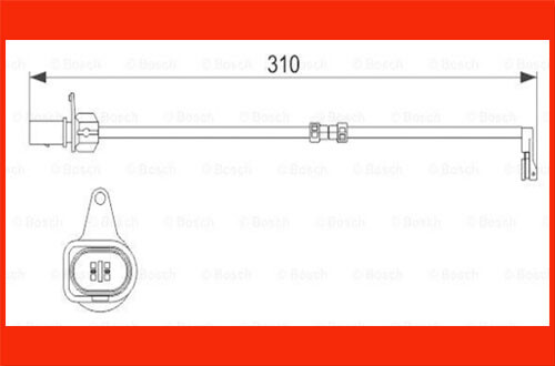 Warnkontakt Bremsbelagverschleiß BOSCH 1987474506 606 vorne Audi Scheibenbremse - Picture 2 of 7