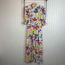 RIXO for Target Floral Mock Neck Cascade Ruffle Maxi Dress Size 0 