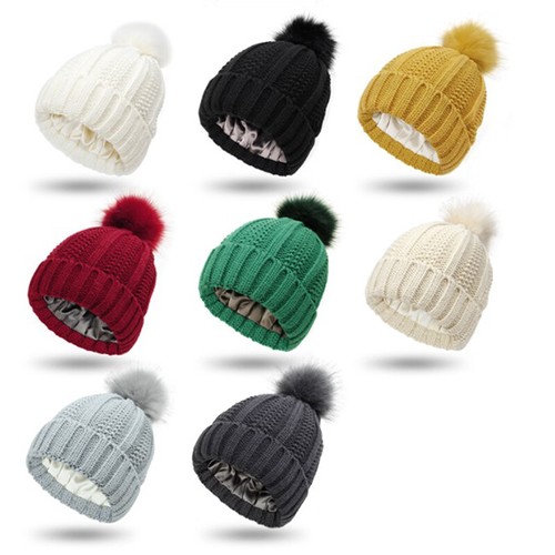 Warm Satin Lined Skull Cap Soft Stretch 