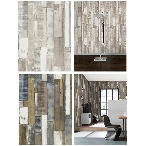 RASCH WOOD PANEL EFFECT WALLPAPER REALISTIC HIGH QUALITY FEATURE WALL