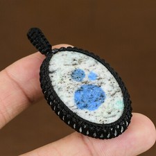 Ciondolo diaspro K2 ciondolo micromacramè fatto a mano gemma gioielli regalo fidanzamento