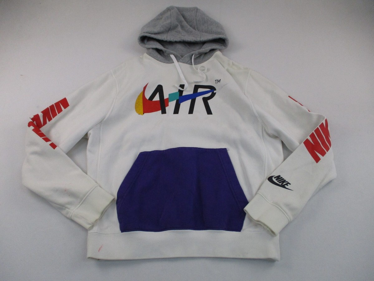 Nike Sweater Womens Medium White NSW Pull Over Game Changer Hoodie