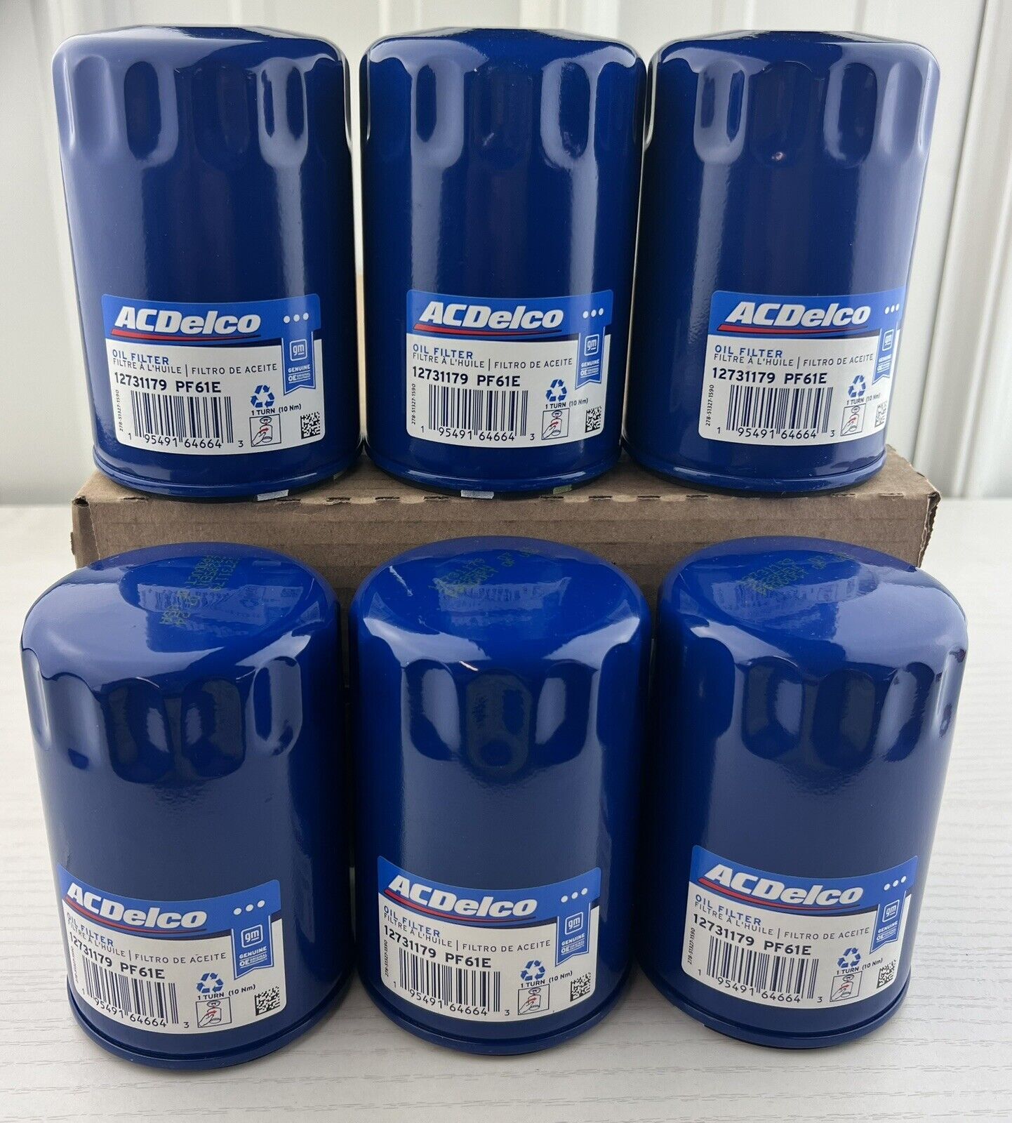 6 New Genuine GM ACDelco Engine Oil FiltersPF61E PF61F Pack of 6