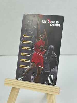 1997 Vintage Michael Jordan World Com Phone Collectible Card 40 Min Used