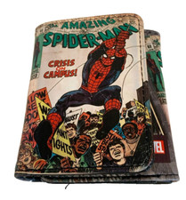 New Marvel Amazing Spider-Man 68 Trifold Wallet Multi-Color 4  X 3.5  Vntg Look