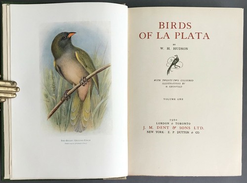 Limited Edition W. H. Hudson Birds of La Plata, 2 Vols. E. P. Dutton 1920 - Picture 2 of 12