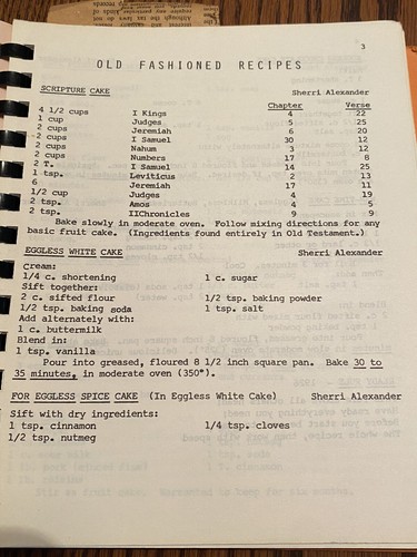 Vtg 1978 Cook Book Winterset Iowa Methodist Church Sarah Circle - Picture 3 of 8