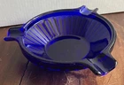 Vintage 1930's Rare Fenton Art Glass Sheffield Pattern Cobalt Blue Ashtray
