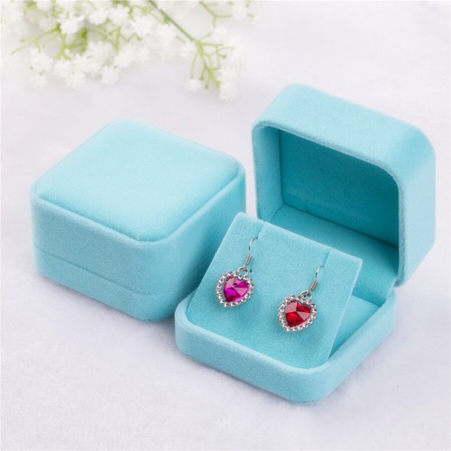 Velvet Earring Gift Boxes Jewelry Box Case for Pendant Necklace Romantic Wedding - Picture 17 of 18