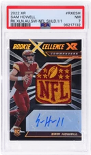 2022 Panini XR Sam Howell Rookie Xcellence Auto Patch NFL Shield 1/1 PSA 7 RC
