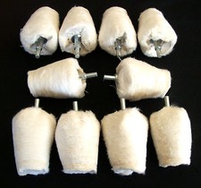 10 GOLIATH INDUSTRIAL 2-1/2" X 2" CONE BUFF POLISHING BUFFING WHEEL DETAIL MCB