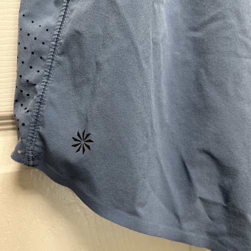 Pantalón corto Athleta Hustle 3 azul medio con forro - Imagen 2 de 10