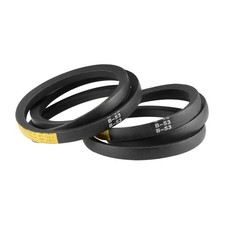 2pcs B53 V-Belts 53" Pitch Length B-Section Rubber Drive Belt