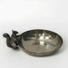 Reed & Barton Squirrel Nut Bowl #593 Silverplate Mid Century Modern Figural Dish