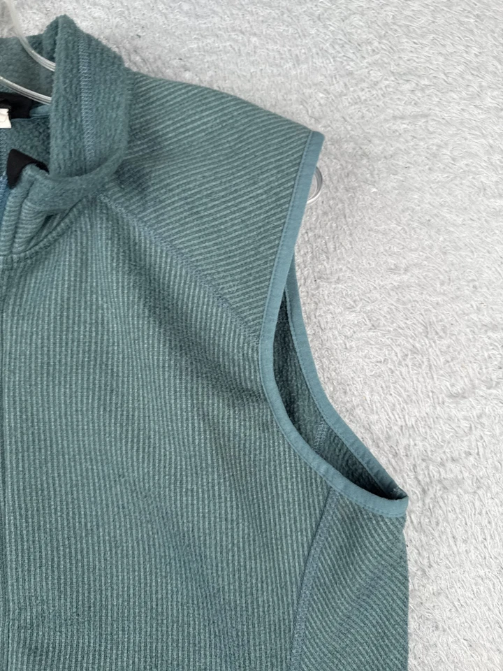 Chaleco REI para mujer grande verde azulado cremallera completa poliéster polar cremallera bolsillos cuello falso caminata Foto 2 de 4