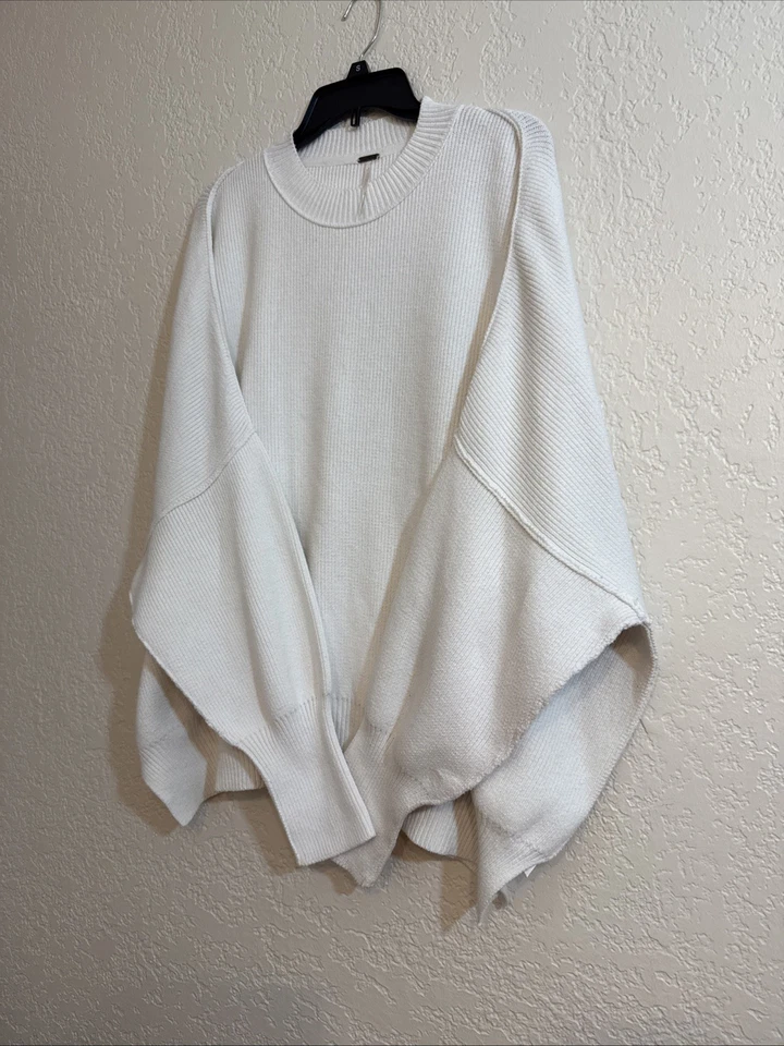 Suéter túnica Free People Easy Street para mujer talla pequeña blanco Foto 4 de 4