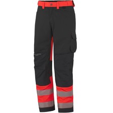 Helly Hansen Hi-Vis Pants"York" Class 1 Size In D96 Red/Charcoal 76457_169-D96