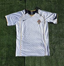 Nike PORTUGAL 2004-06 Away Shirt Retro Soccer Jersey Men's GB 39/41