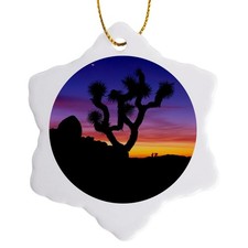 3dRose Yucca Tree Joshua Tree National Park CA 3" Porcelain Ornament