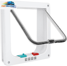 Cat Door Flap for Interior Exterior Doors, Outer 9.8X9.3X0.78In, L