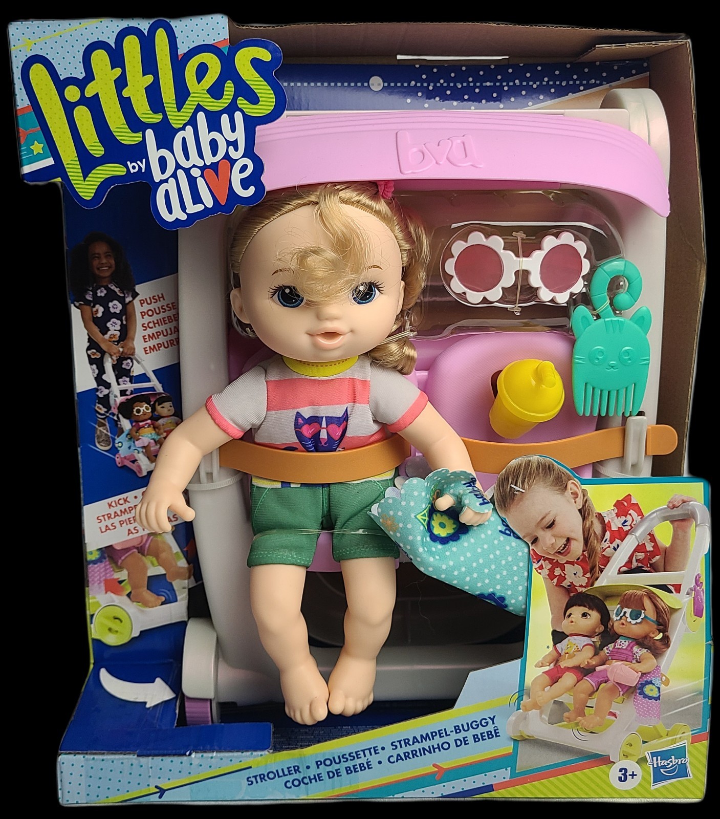 Baby Alive Littles Push &lsquo;N Kick Stroller Little Ana Blonde