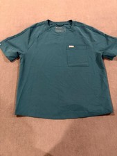 FIGS Technical Collection Kaumba Classic Scrub Top Womens XS Green Raglan Sleeve