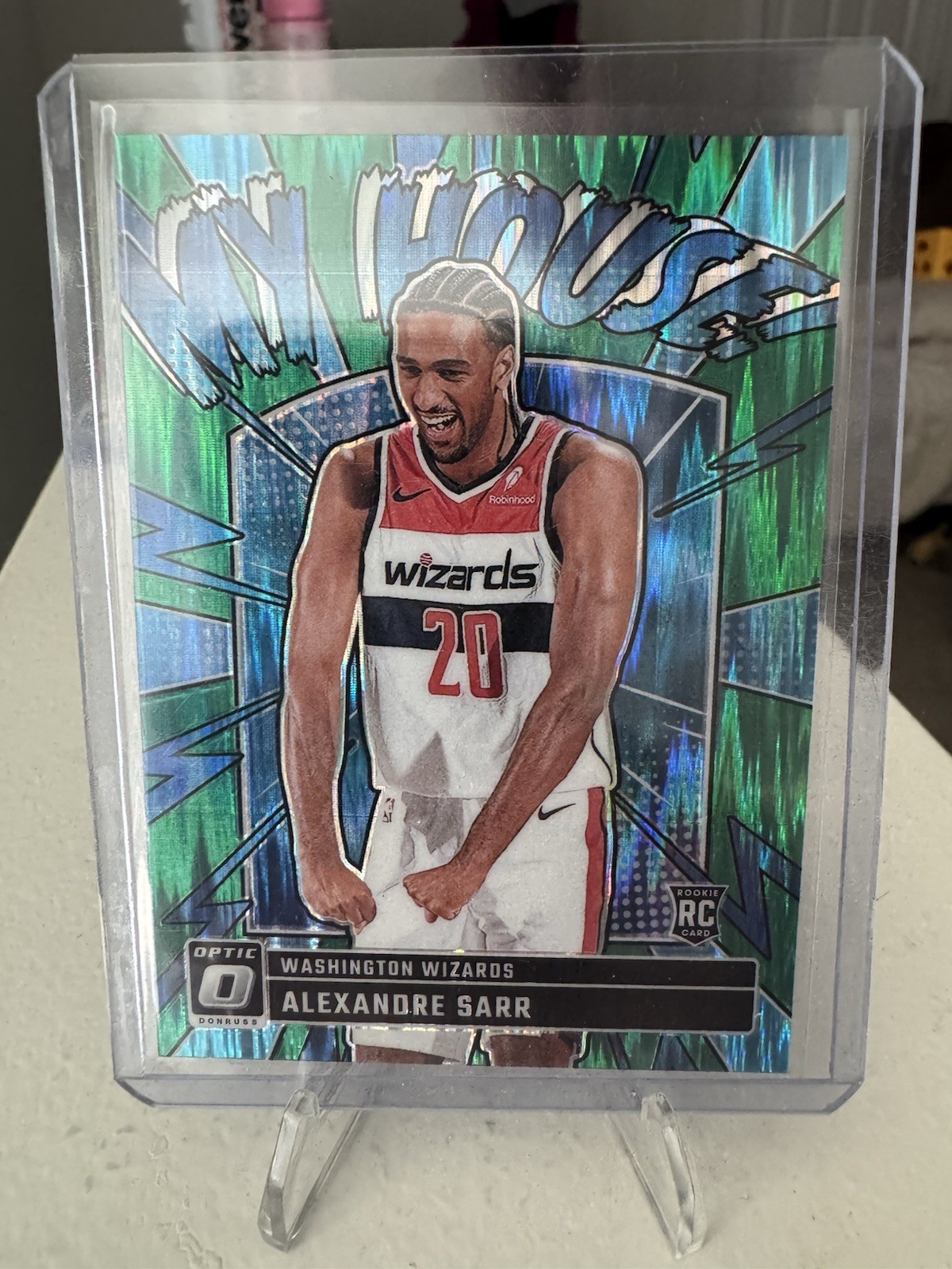 2024-25 Optic Alexandre Sarr RC /149 My House Green Shock #6 Wizards