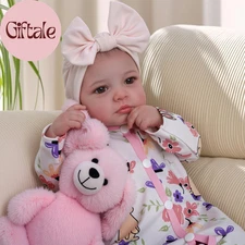 Reborn Baby Dolls - 20-Inch Cute Soft Vinyl Realistic Baby Doll Real Life Baby D