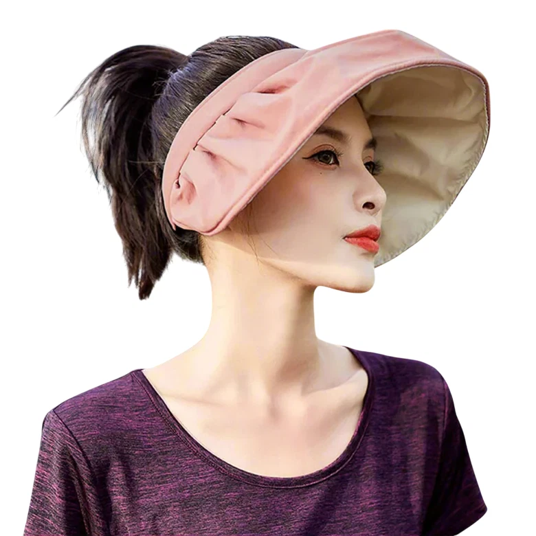 "ANNIUO UPF50+ Women’s Foldable Sun Visor Headband – UV Protection Hat"