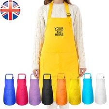Personalised Embroidered Adult Apron Pocket Professional Unisex Kitchen Bib