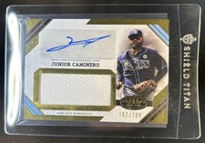 2025 Topps Tier One Junior Caminero Jumbo Jersey Auto Autograph #197/199 Rays