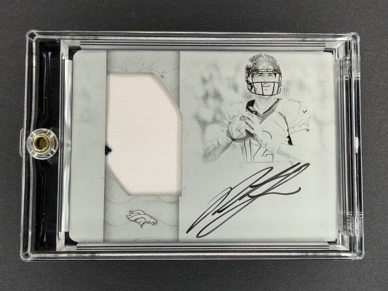 2016 National Treasures Rookie Patch Auto Print Plate Black Paxton Lynch #1/1 RC