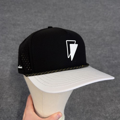 PRIMO Golf Hat Black White Double Flag Logo Perforated Snapback Grant Horvat M/L - 第 1/8 張圖片