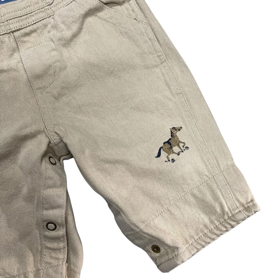 Oshkosh Bgosh Mono Beige Granja Caballo Vaquero Sombrero 3/6 Meses Foto 3 de 4