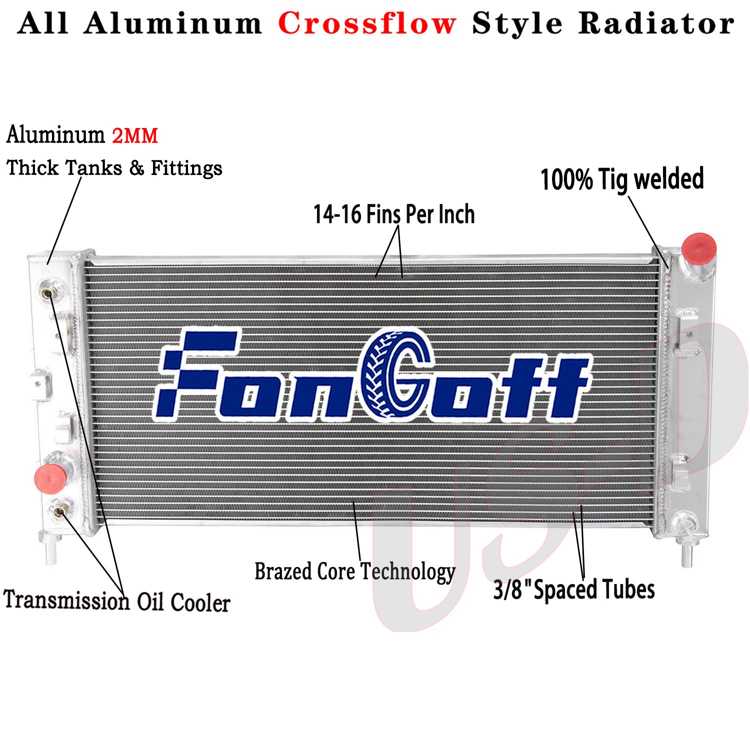 3 Row Radiator For 06-11 Chevy Impala Monte Carlo 05-08 Buick Allure LaCrosse AT