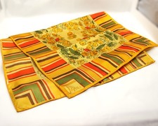 Vintage Vera Neumann Scarf c1970 Yellow Floral Sketch Hand Rolled 44 x 14.5