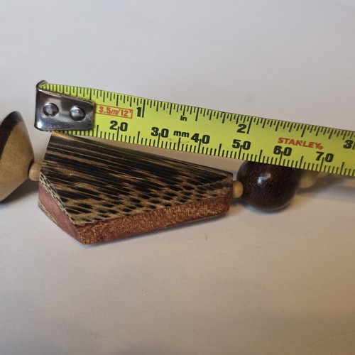 Vintage 1970s Tribal Mixed Wood Bead Necklace 24" Bold Chunky Artisan Statement - Picture 23 of 24