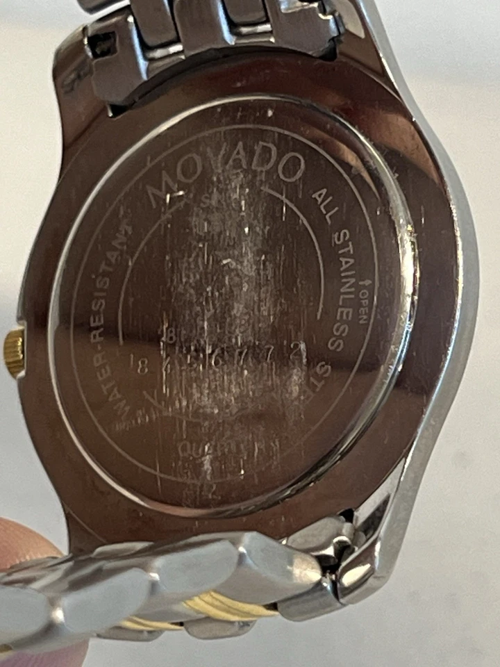 RELOJ CLÁSICO MUSEO MOVADO 81-E4-9885 HOMBRE 36mm ¡DOS TONOS FUNCIONA! + CAJA Foto 2 de 4