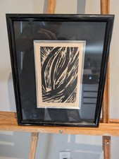 Rare Zandra Rhodes Signed & Numbered Hand Printed Engraving Abstract Black White