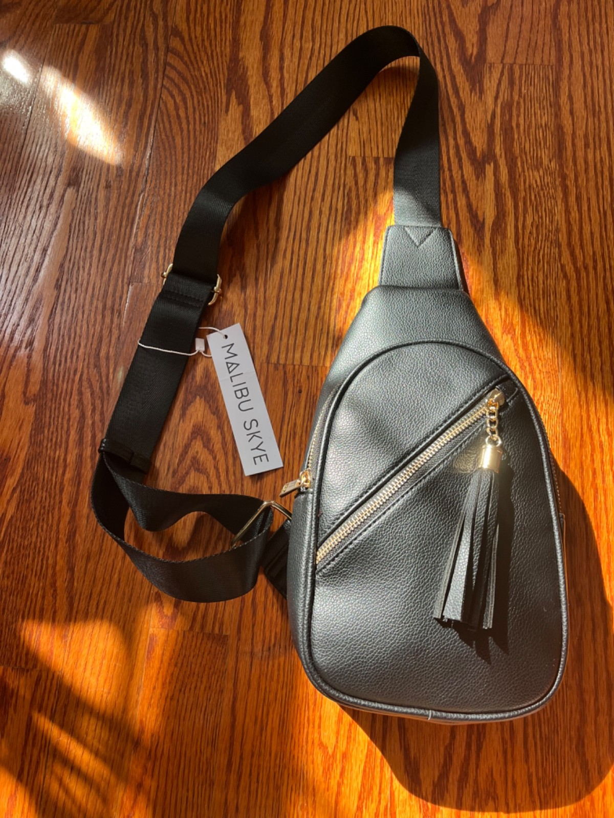 Brand New Malibu Skye Crossbody Bag Black with Adjustable Strap