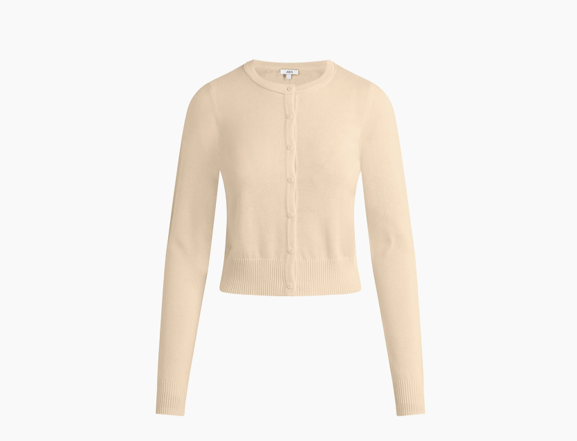 "Joe's Jeans Sand \"The Dani \"Cotton Blend Cardigan Sweater Size S"