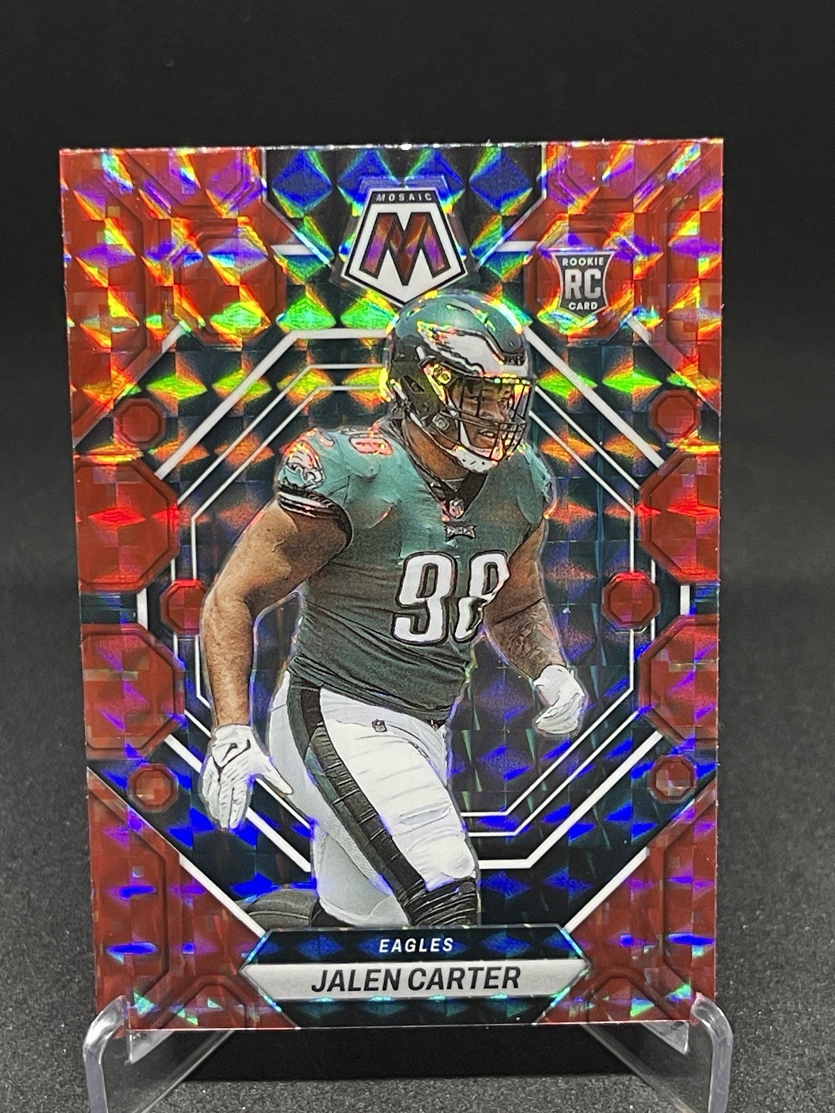 2023 Panini Mosaic - Rookies Jalen Carter #328 Red Mosaic Prizm (RC)