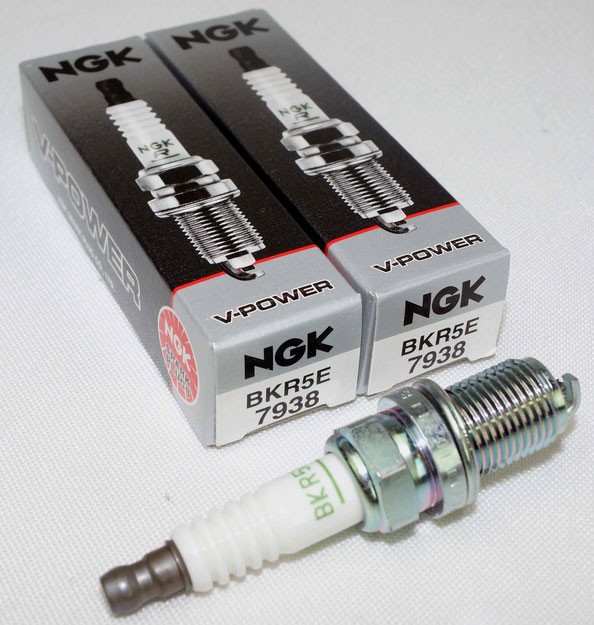 Pack of 2 NGK 7938 V-Power Spark Plugs BKR5E
