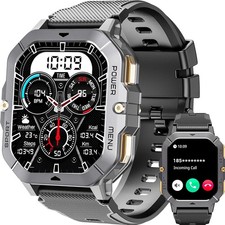 OUKITEL Smart Watch for Men, 2.02" HD Touchscreen, Military, Answer/Make Calls