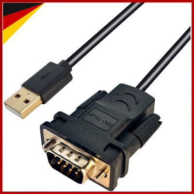 Adapter Kabel USB zu RS232 Seriell DB9 FTDI FT232 Chip 1,8m für Windows Linux