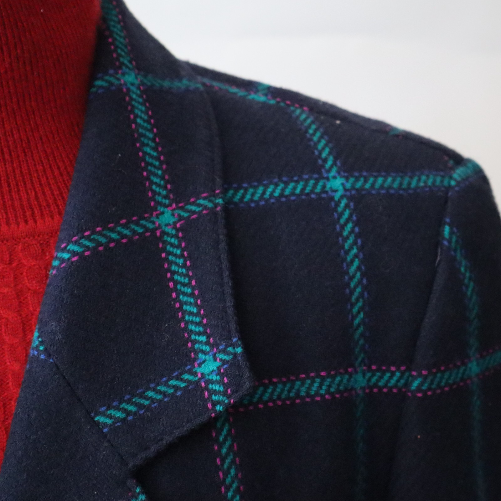 Vtg Miss Pendleton Wool Jacket Blazer Blue, Turqu… - image 9