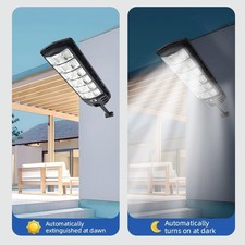 Lampe de cour extérieure lumineuse grand angle capteur de mouvement solaire 720